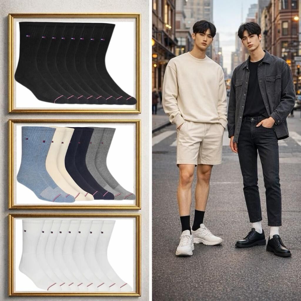 【預購】Tommy Hilfiger H012058 男裝休閒襪（8對裝）