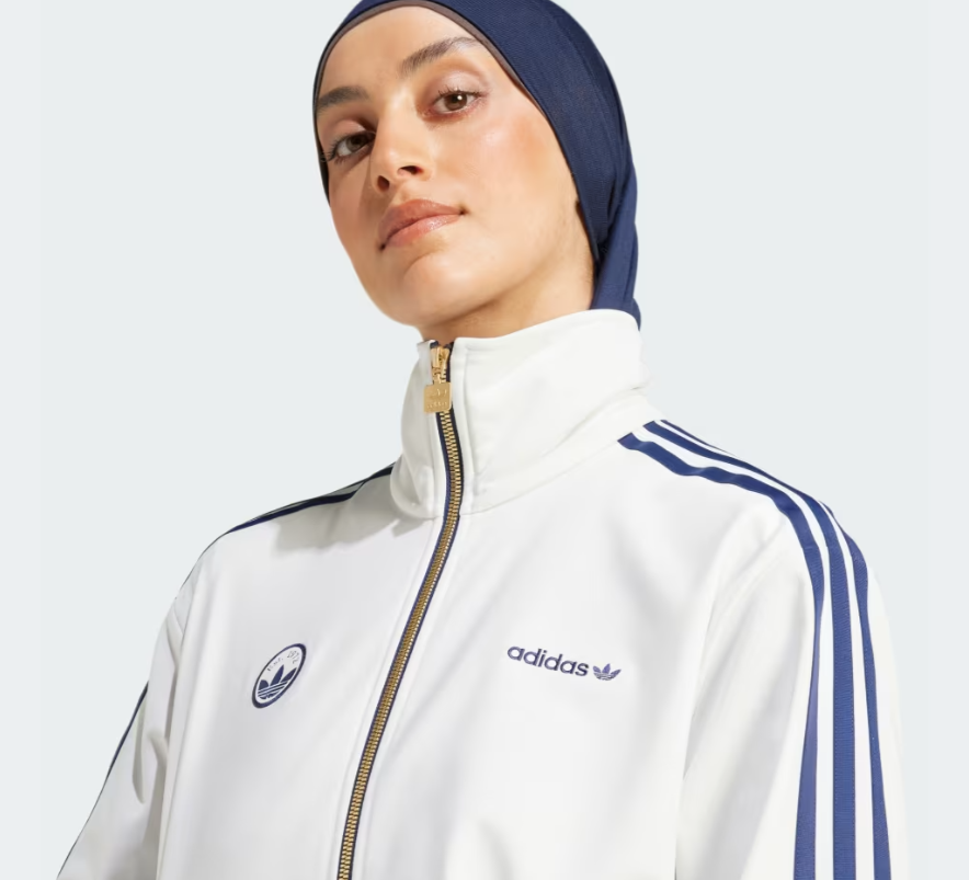 【代購】adidas Originals WMNS FIREBIRD Badge 運動立領外套 復古徽章 三線 藍色 女款