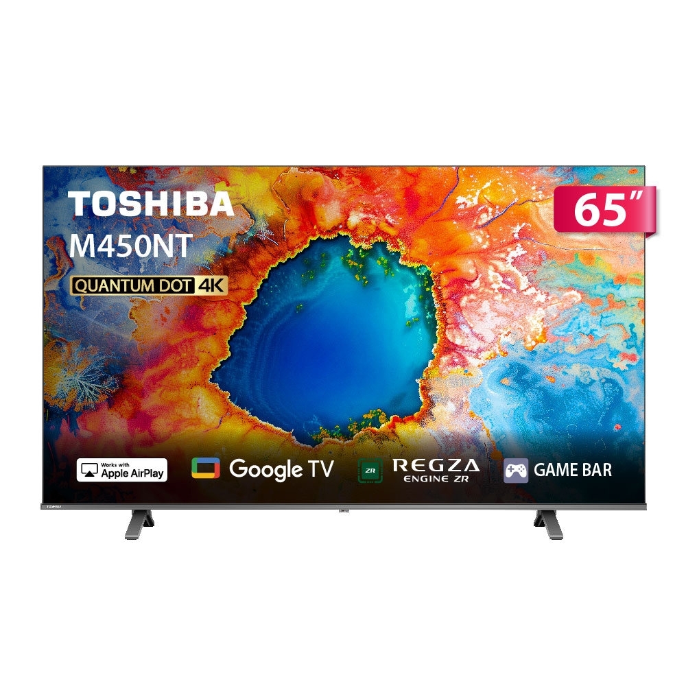 TOSHIBA 東芝REGZA 65型4K QLED Google TV液晶顯示器 65M450NT