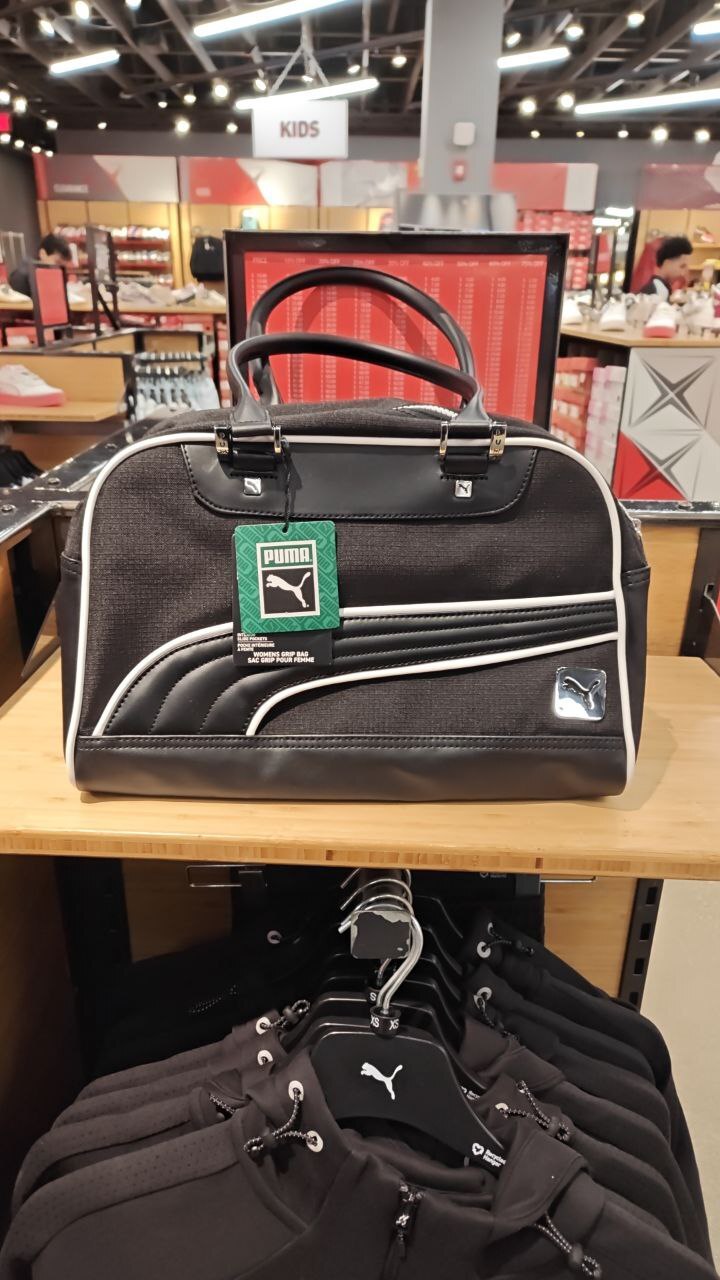 [U] PUMA BLACK/WHITE 857133-01 WOMEN'S GRIP SHOULDER BAG, 194577555466 (UPM10)