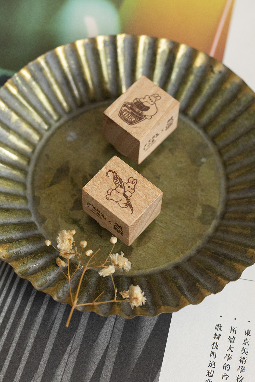 Pei+Pei x 文具小集．小兔持筆/墨水瓶 印章