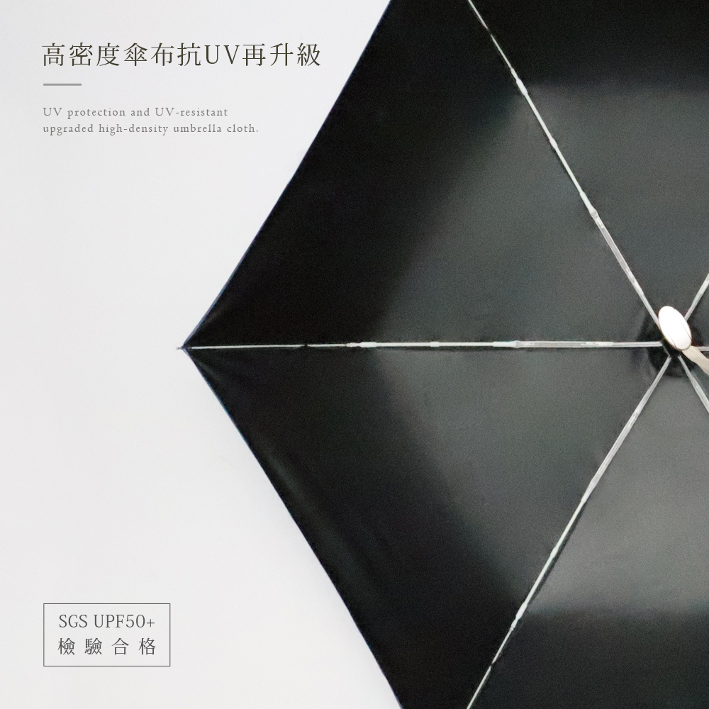 輕扁防曬百搭自動傘,高密度傘布抗UV再升級,SGS UPF50+ 檢驗合格