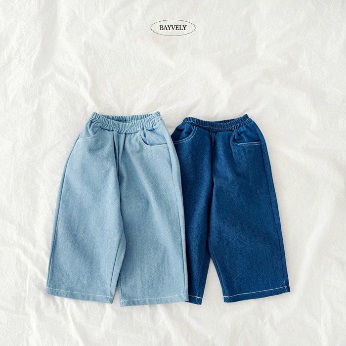 正韓春Bayvely 兩色海岸牛仔直筒褲