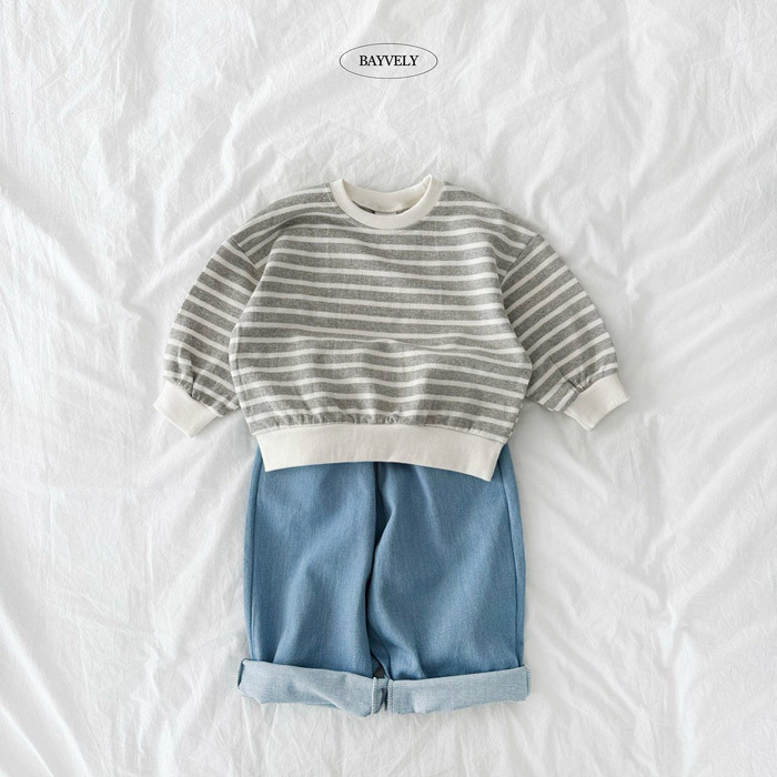 正韓春Bayvely 兩色海岸牛仔直筒褲