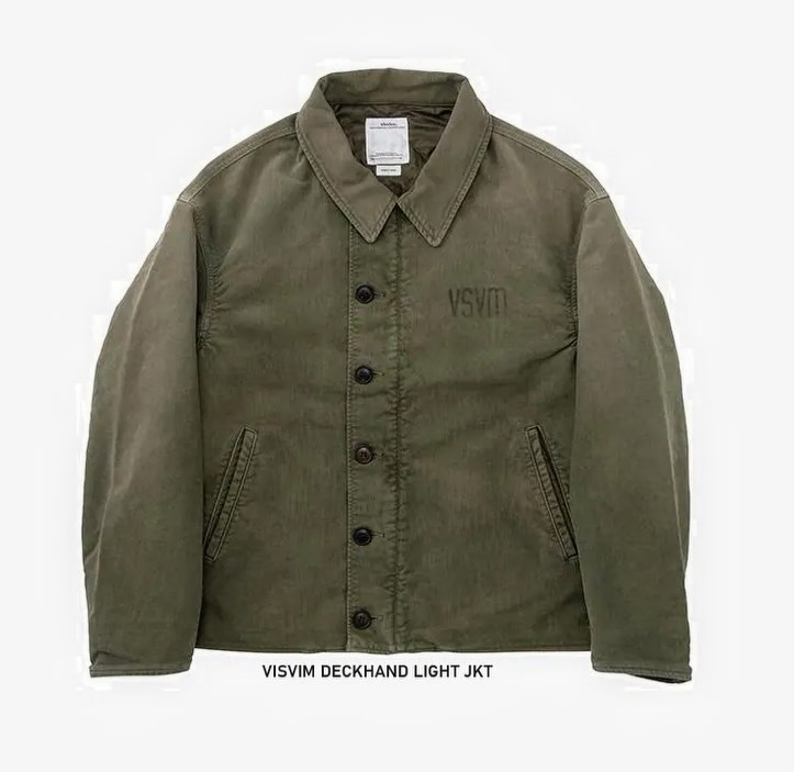 LAST PCS: VISVIM DECKHAND LIGHT JKT - OLIVE SIZE 3 PRE ORDER ITEM (預訂中)