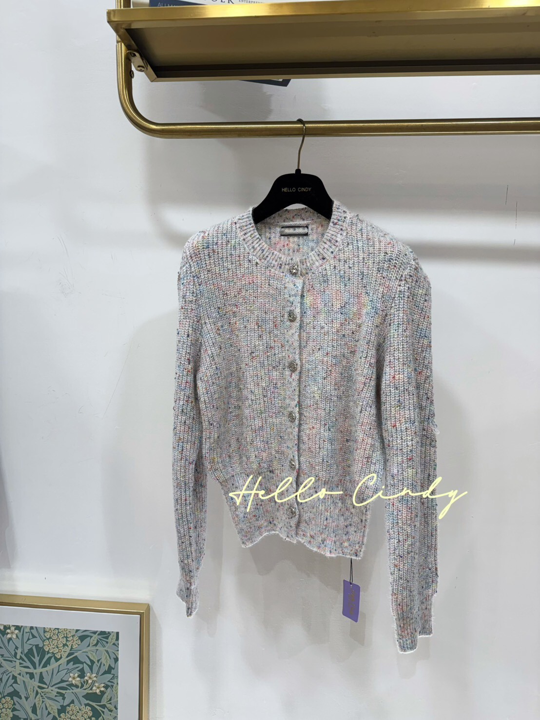 B01074 超甜美混色針織小外套