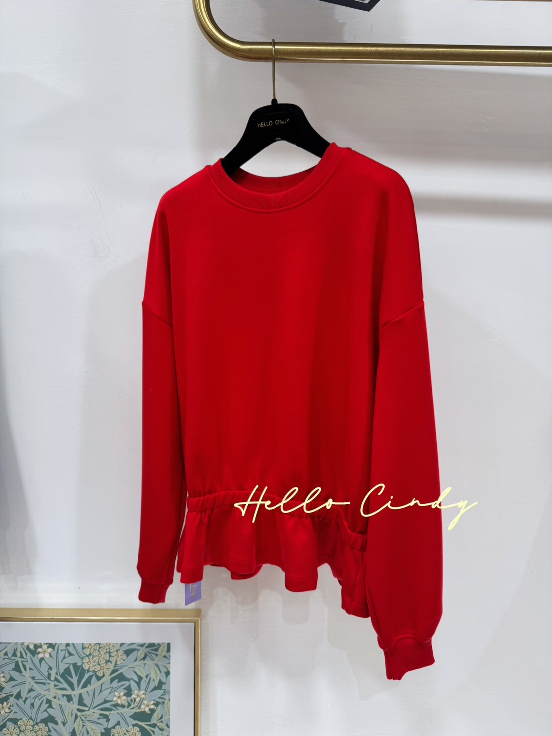 B01092 質感空氣棉下縮腰設計款造型上衣