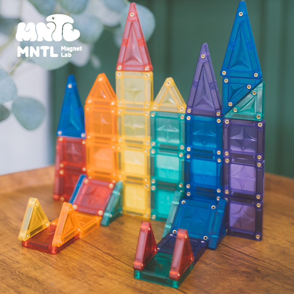 【MNTL】磁力積木 / 迷你版磁力片 秘密基地  Secret Base ( 經典色 42pcs )
