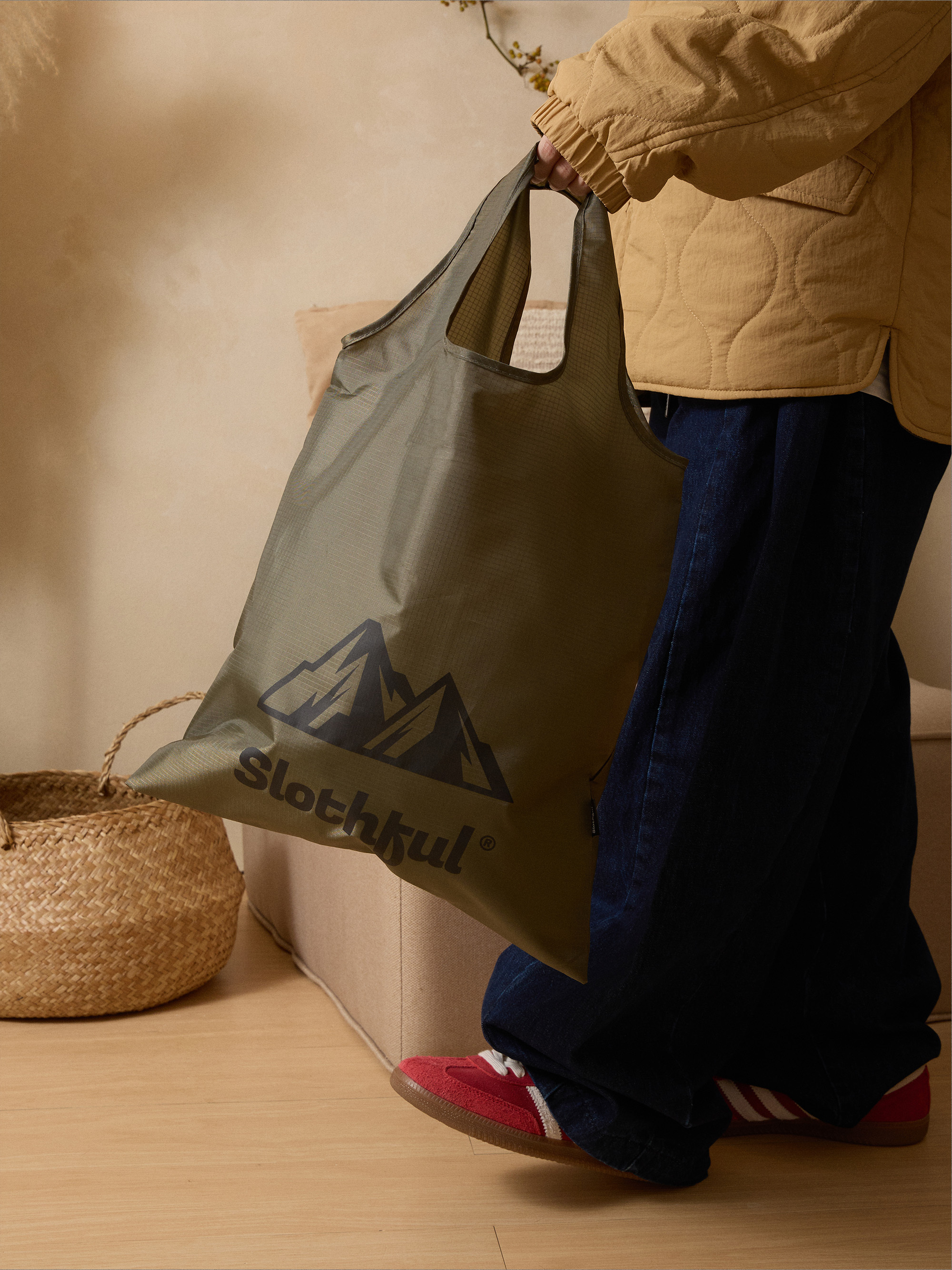 SLOTHFUL 可攜式購物袋