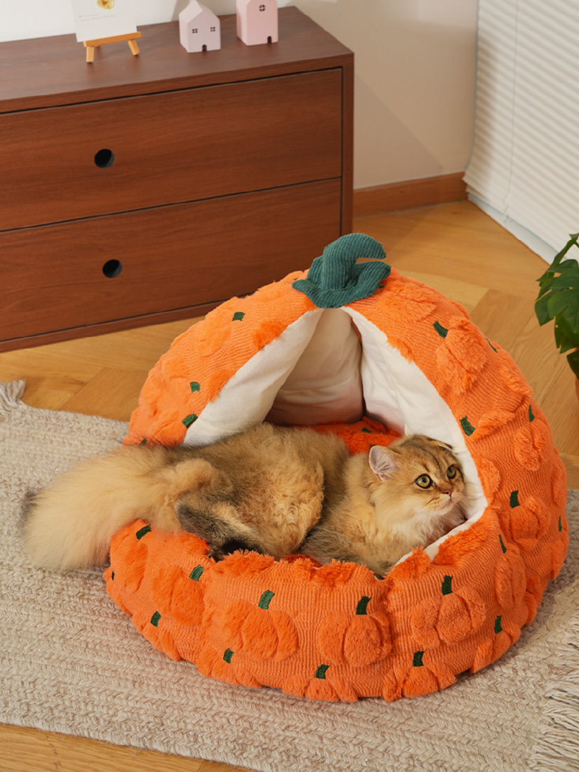 喵仙兒-燈芯絨南瓜寵物睡窩