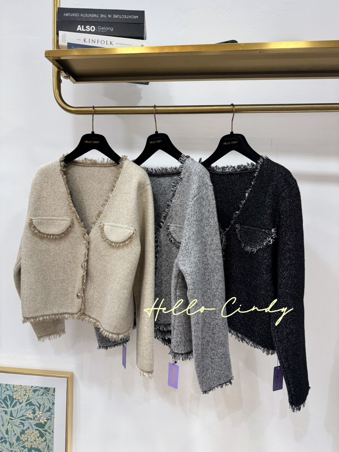 B01093 Cindy 自留超好看的流蘇小香風顯瘦外套