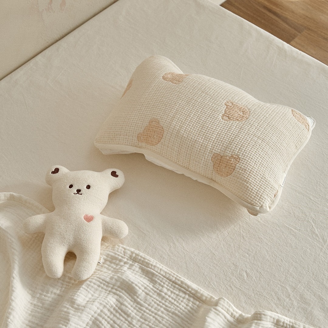 DTD熊仔滿滿愛意系列-鬆緊帶抑汗枕頭套(幼兒/成人)