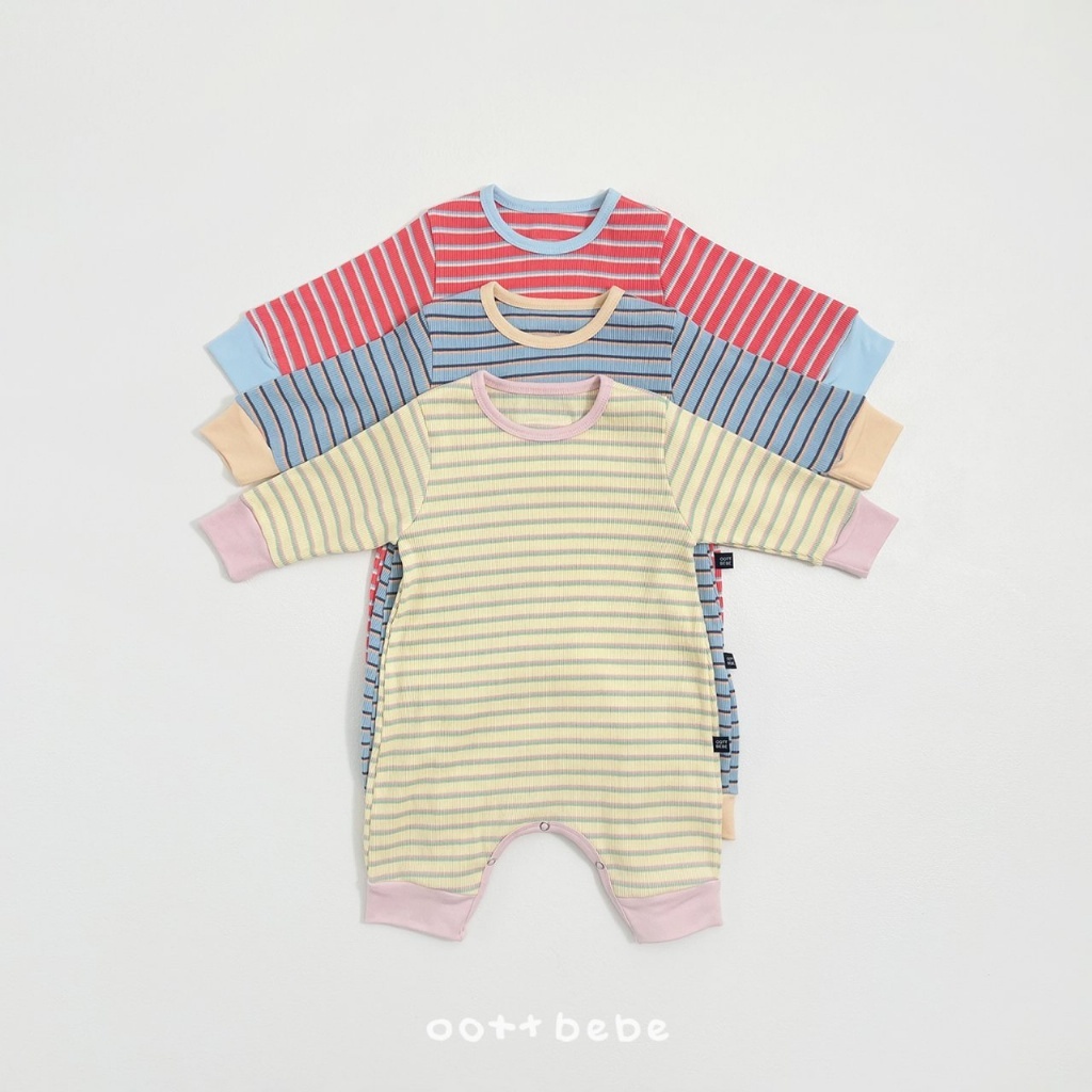 韓國🇰🇷OOTTBEBE 條紋滾邊連身衣(BEBES-M)