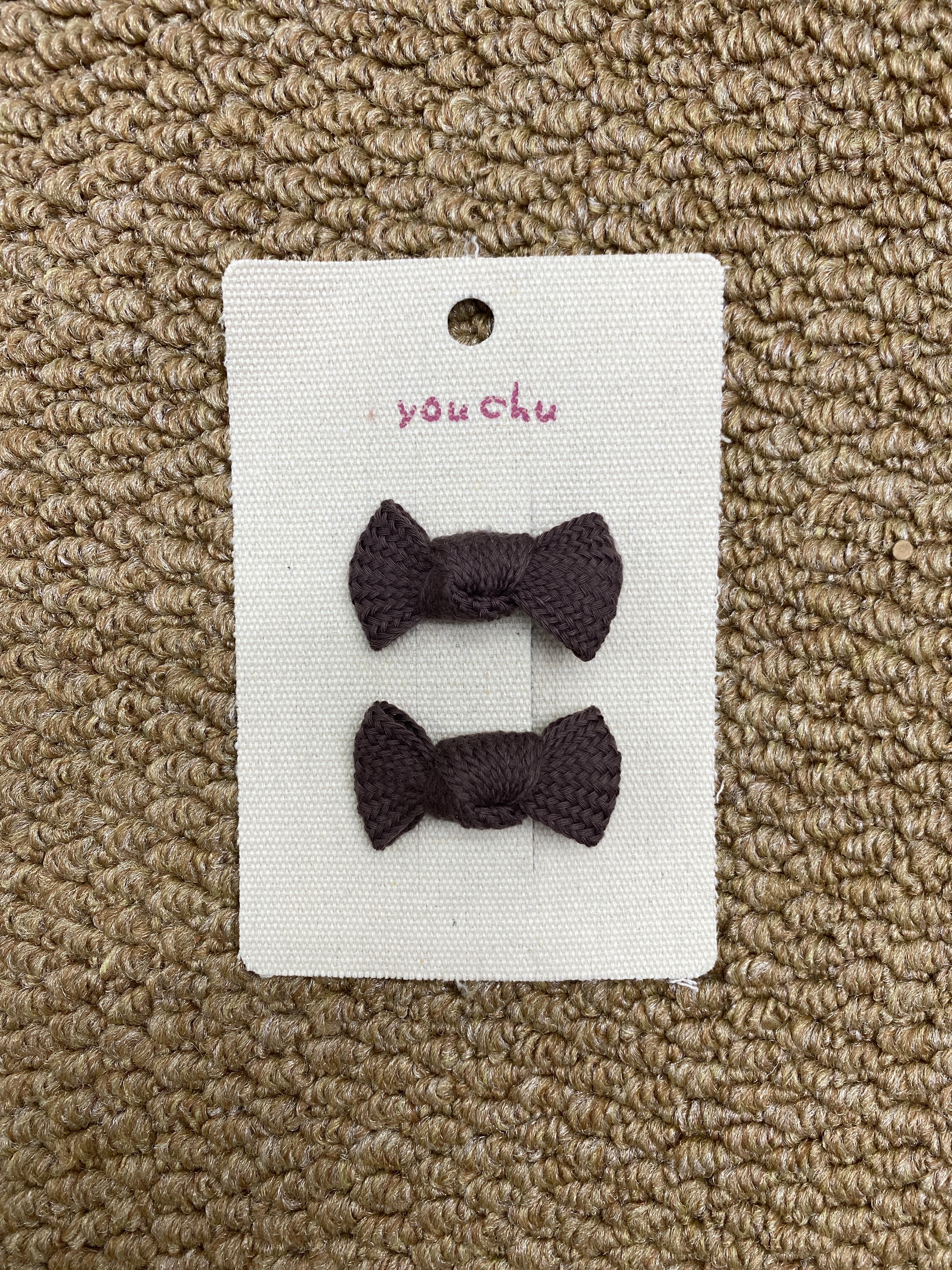 編織蝴蝶結髮夾