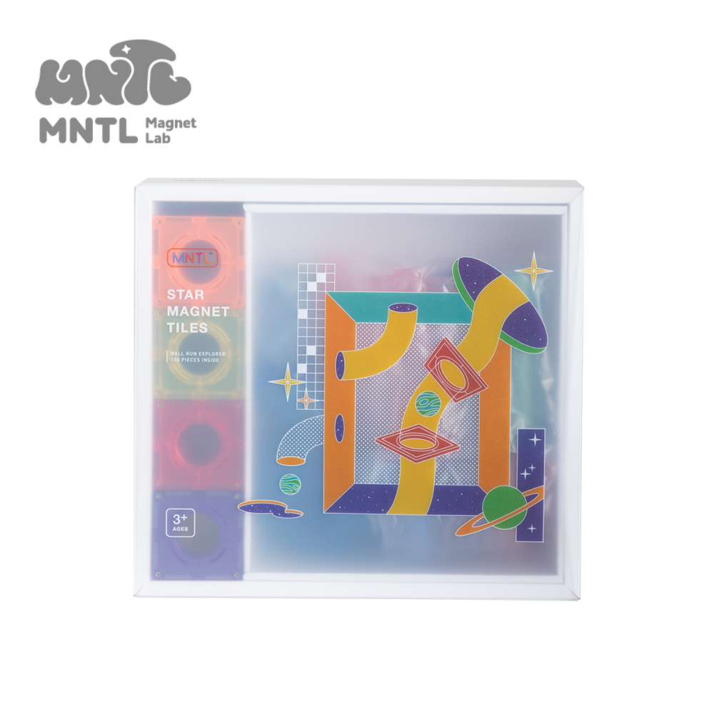 【MNTL】磁力積木 / 球道探險家組合 Ball Run Explorer  ( 彩色 100pcs )