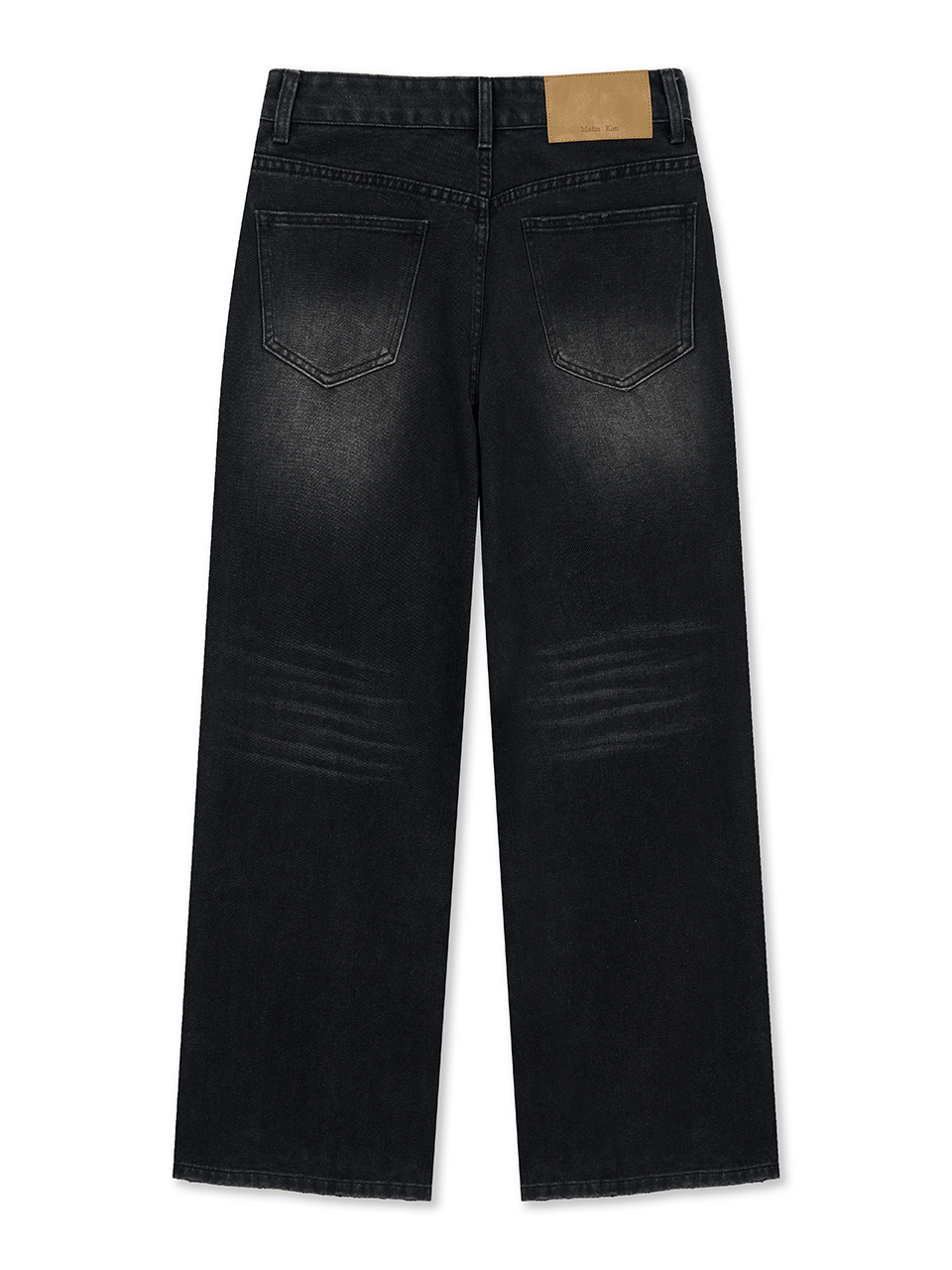 層次刷破造型牛仔褲 黑色