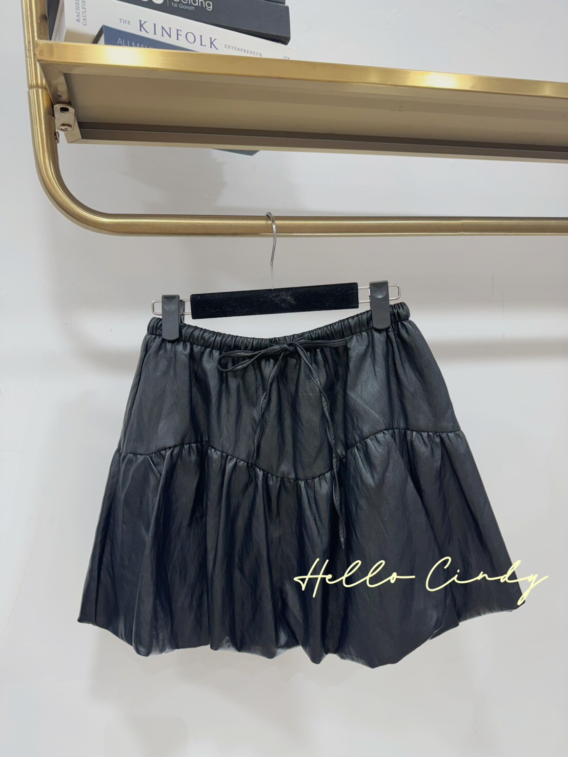 B01087 皮帶綁帶花苞短裙