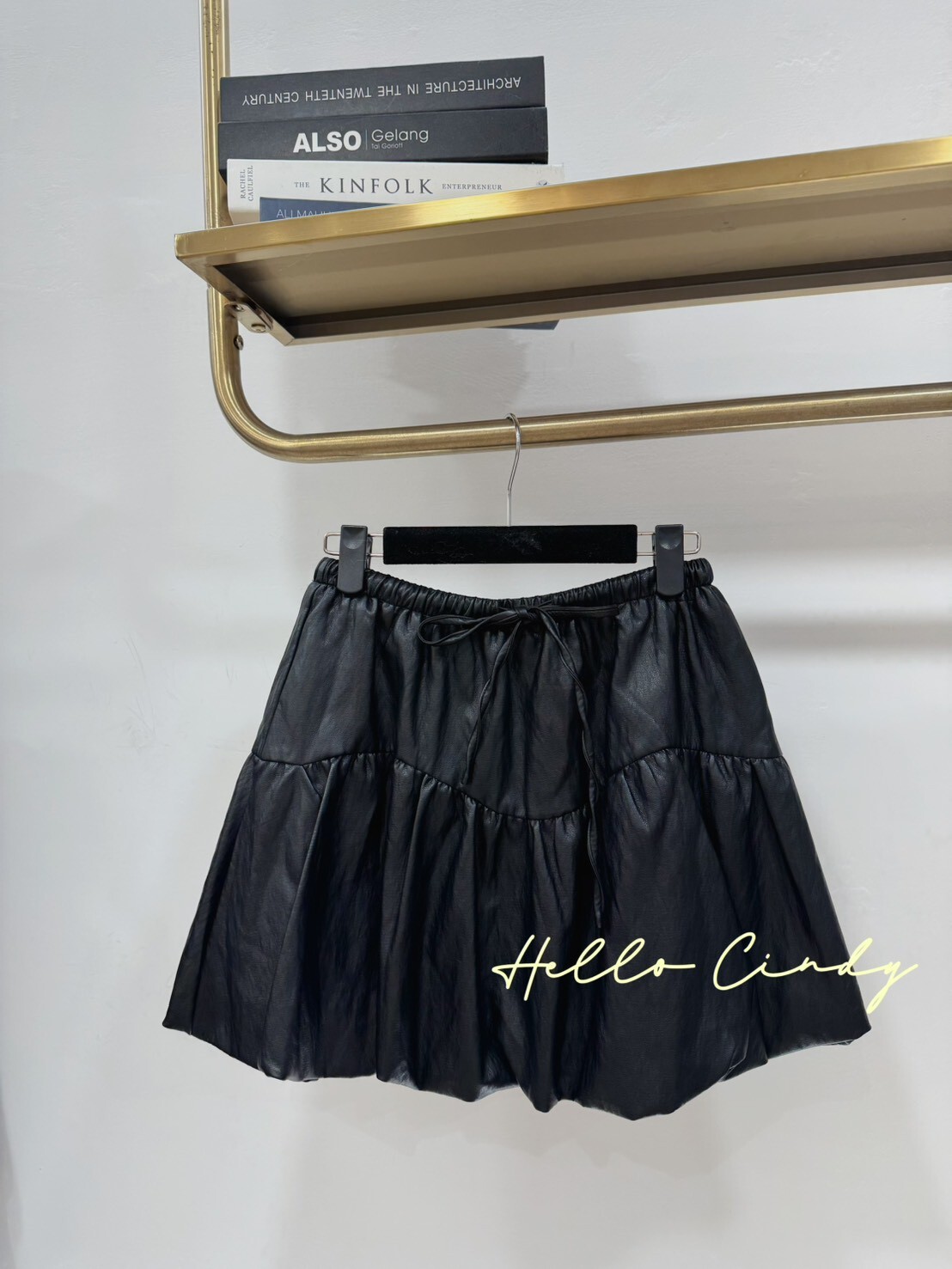 B01087 皮帶綁帶花苞短裙