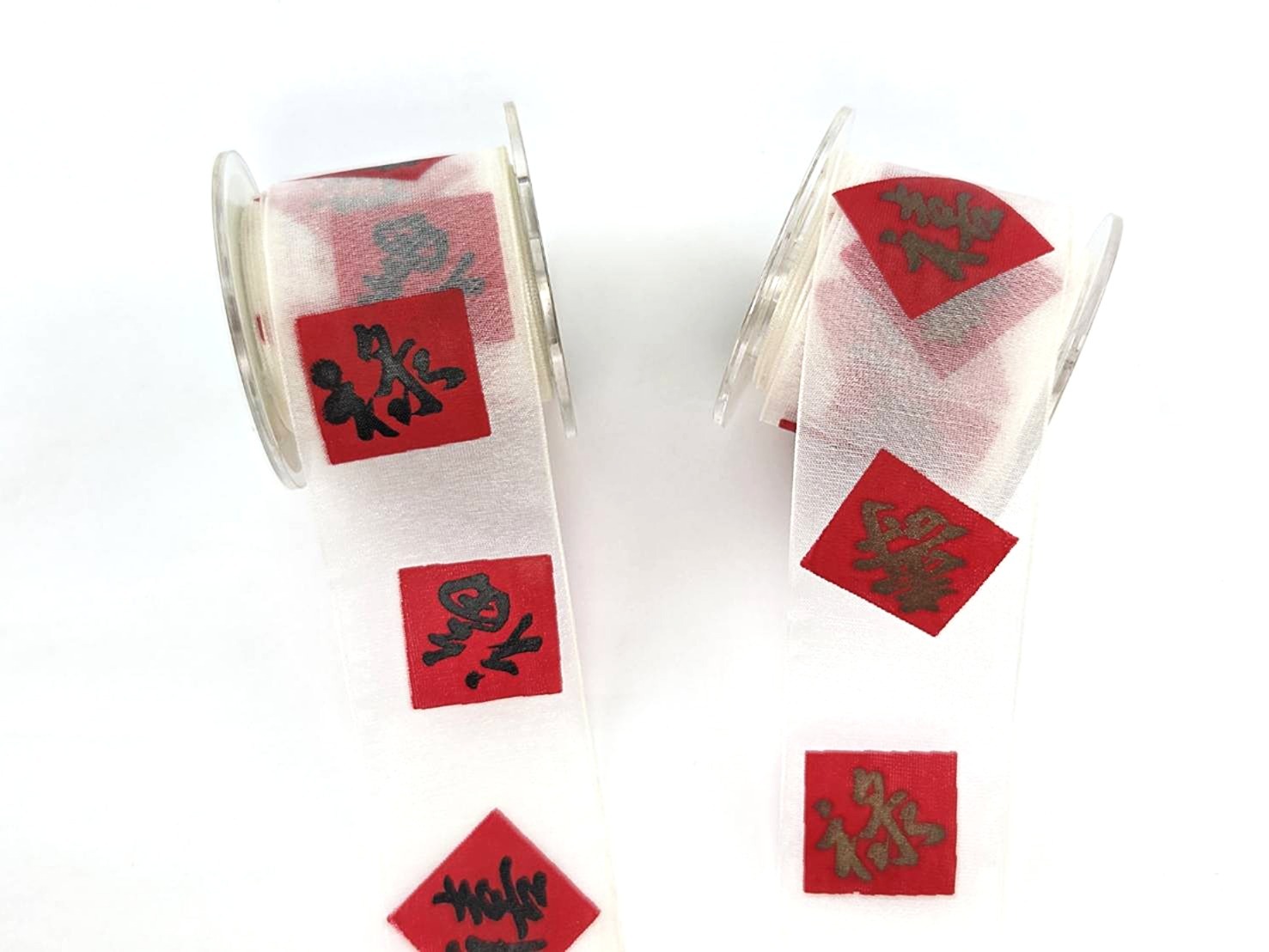 日式紅白福祿壽禧/網紗/38mm