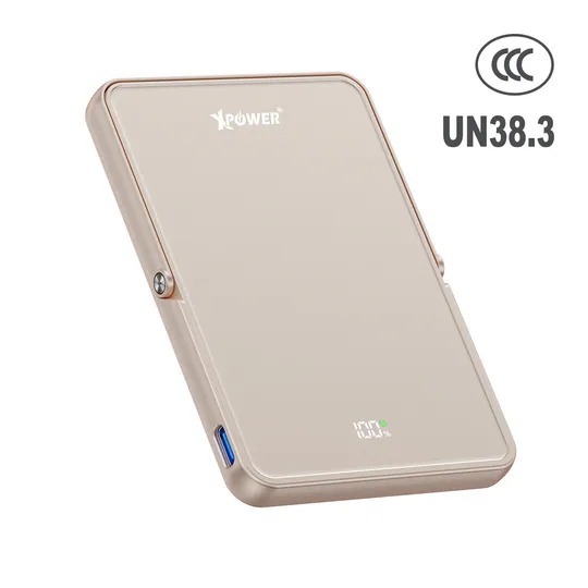 XPower M5K2 5合1鋅合金支架數顯 5000mAh PD3.0+QI2 磁吸移動電源