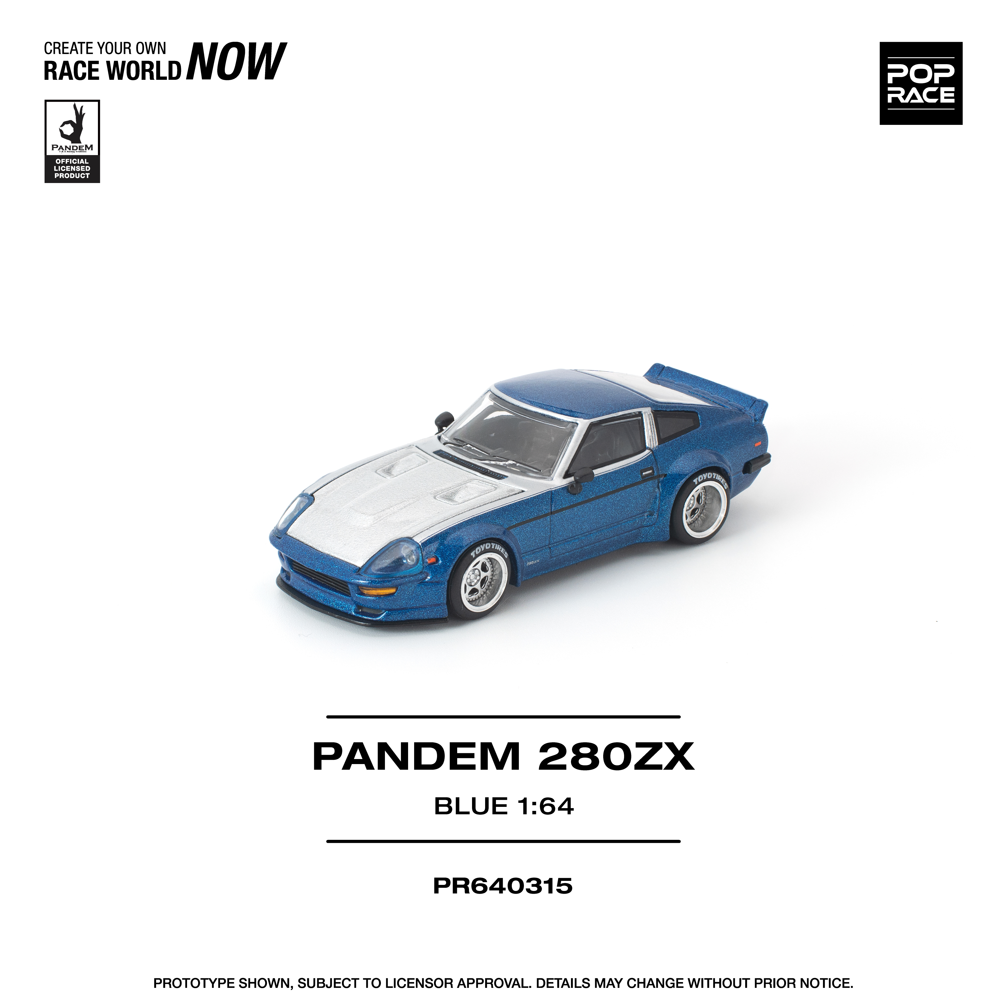 [預訂] POPRACE 1/64 PANDEM 280ZX BLUE