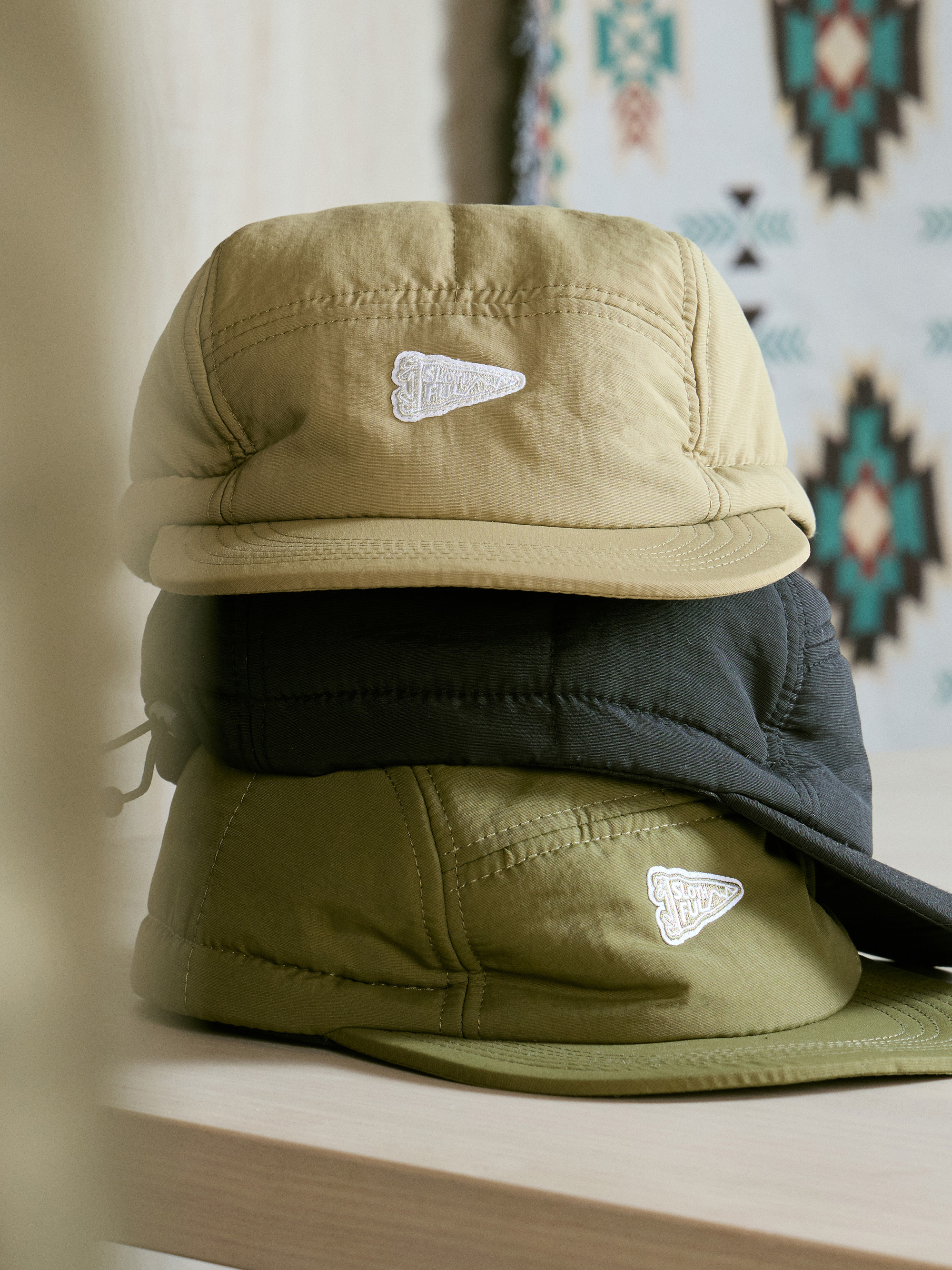 旗幟標防潑水輕鋪棉五分割帽