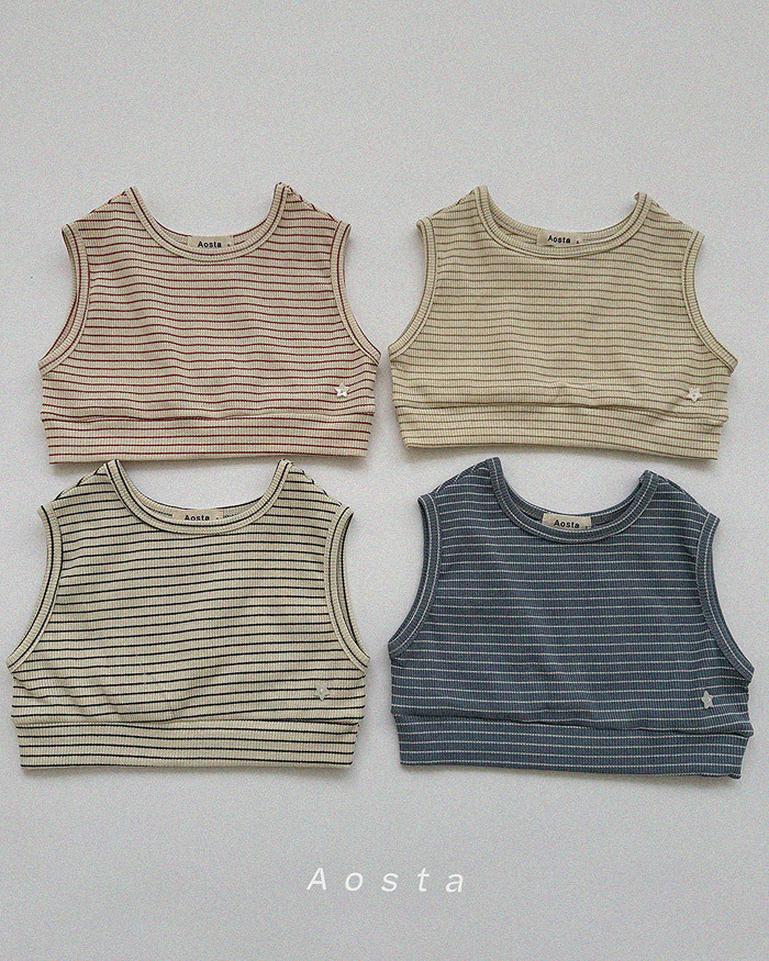 正韓春aosta 四色條紋背心