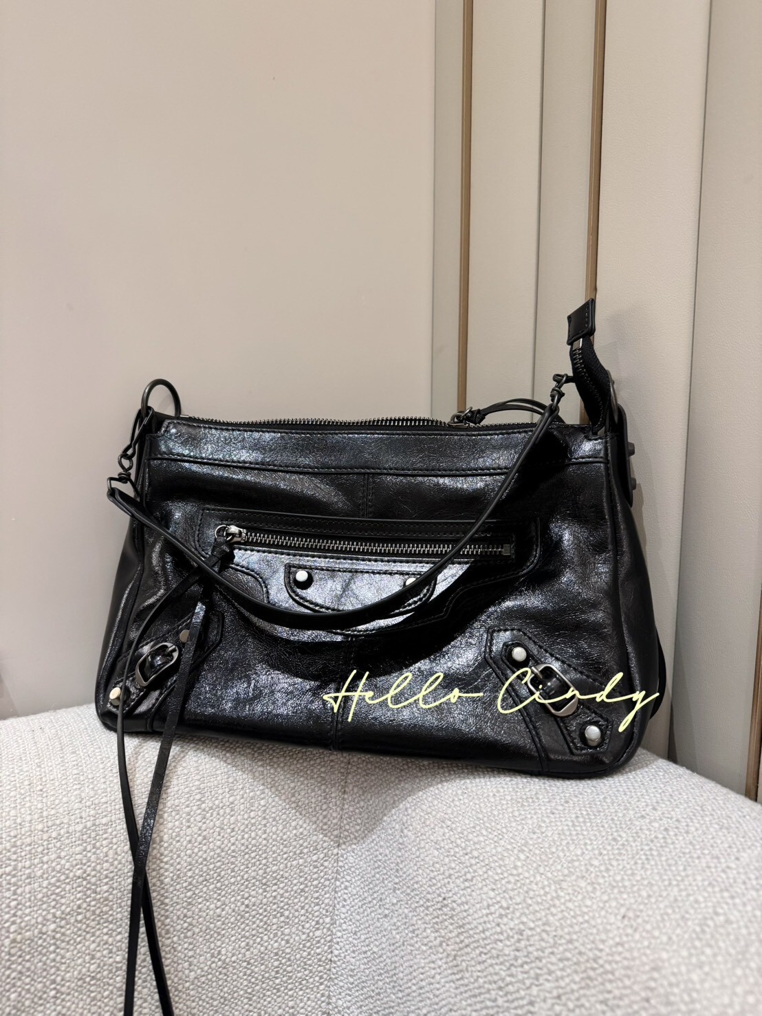 B01111 Cindy包色自留款~真皮機車小包(附長短背帶)