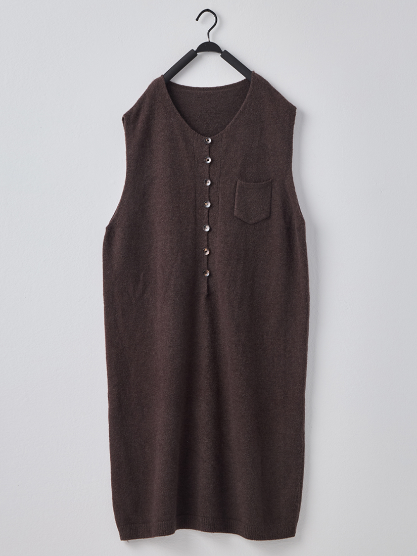 長版針織背心舒適針織上衣組合