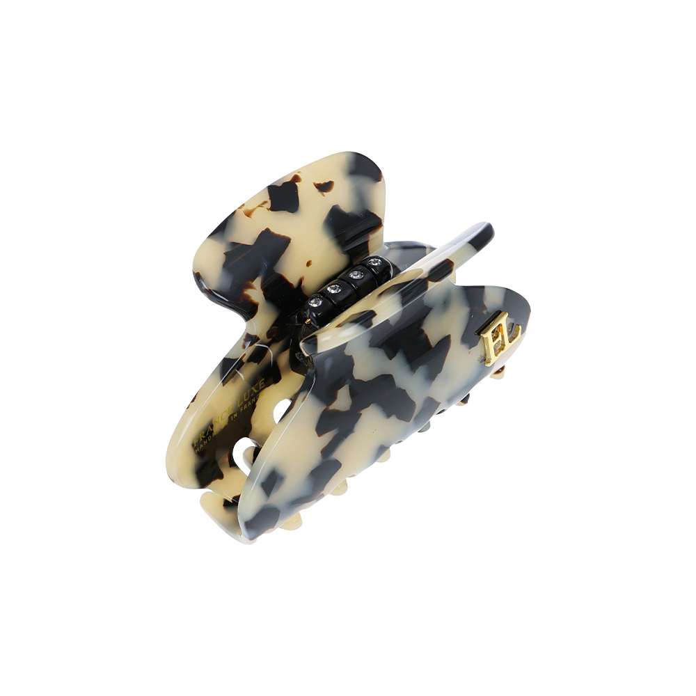 FRANCE LUXE 經典醋酸纖維中抓夾〈象牙琥珀〉