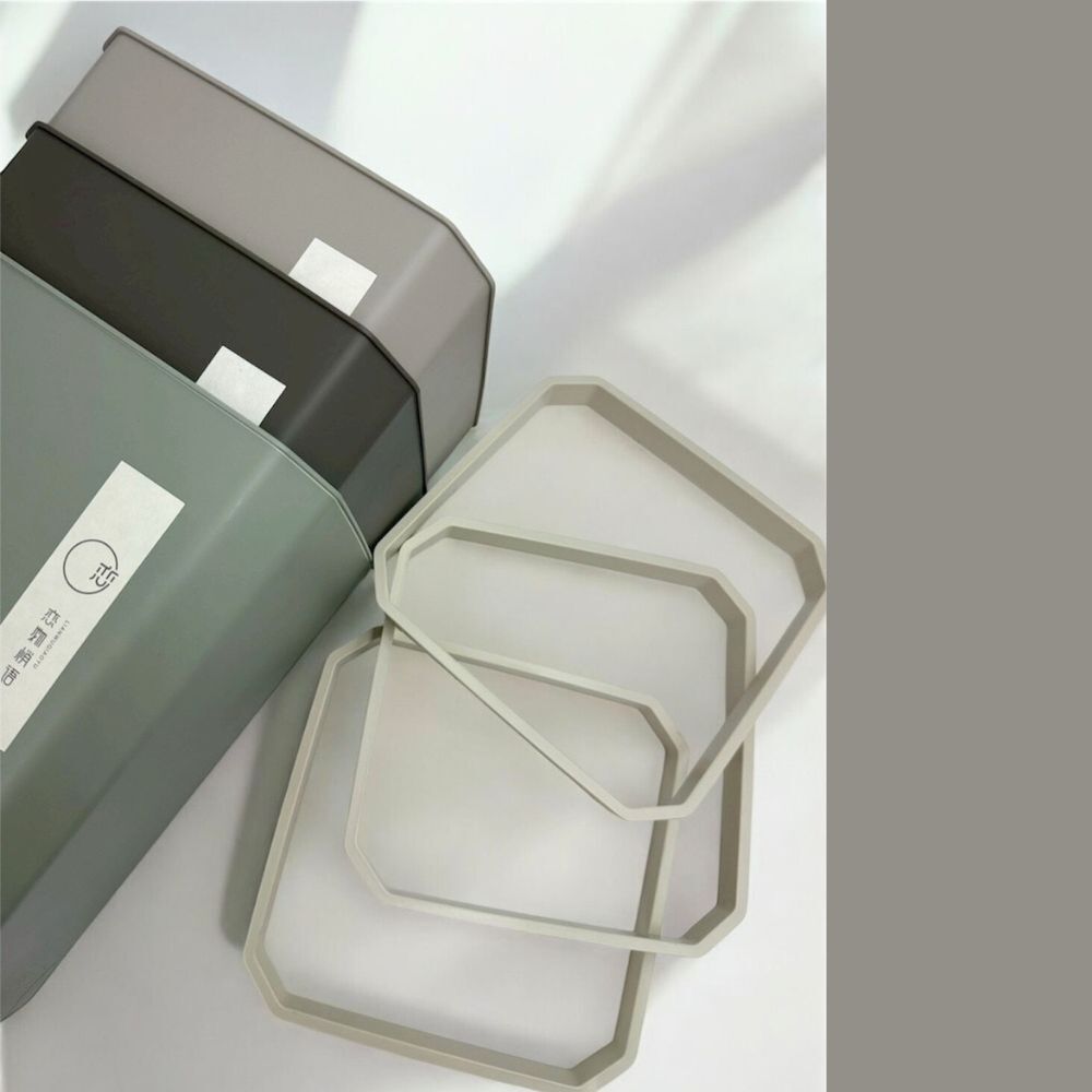 質感壓框垃圾桶｜質感壓紋無蓋垃圾桶 簡約垃圾桶 直立垃圾桶 客廳房間書房垃圾桶 居家收納【輕鬆購五金百貨】