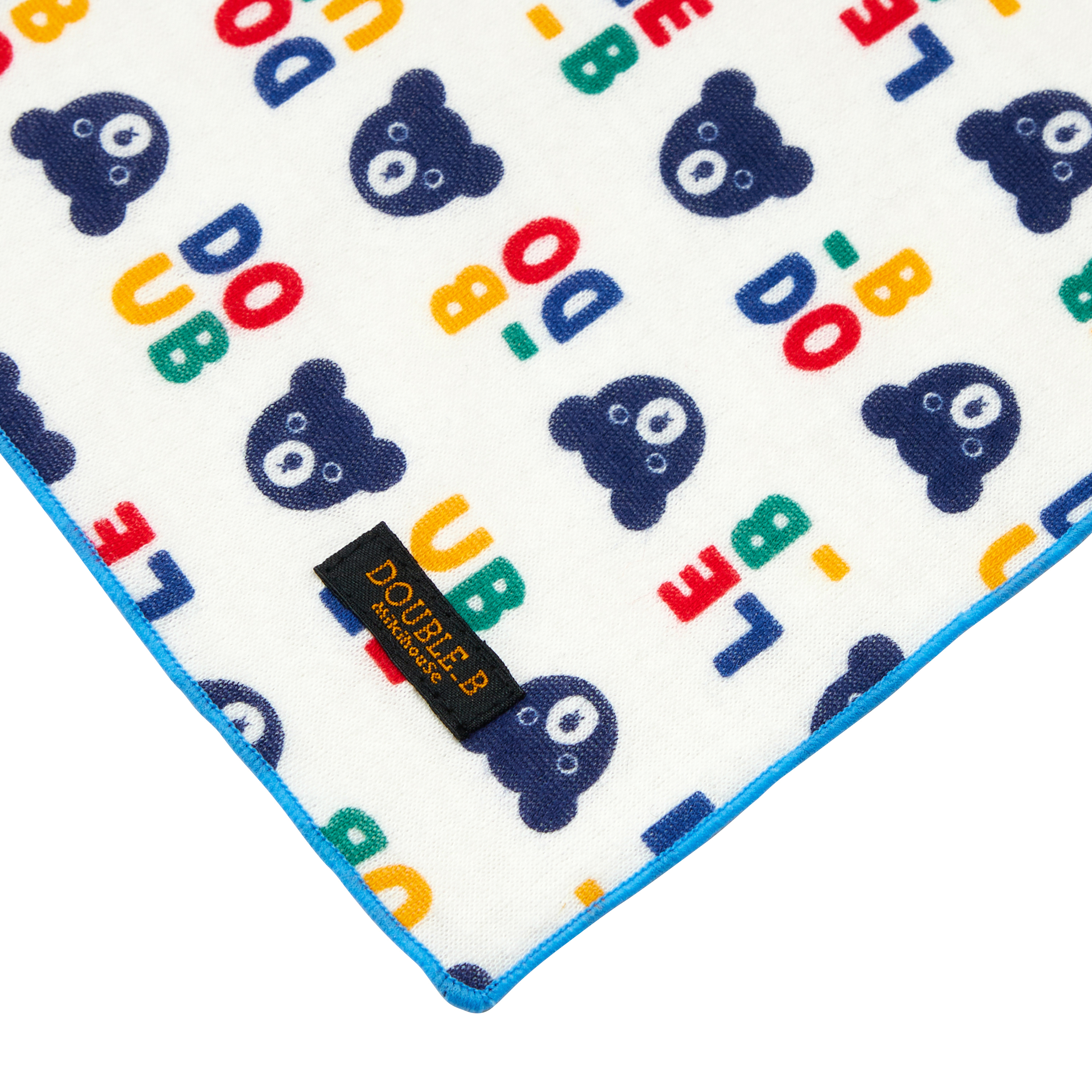 針織紗布印花手帕(二件組)-DOUBLE_B