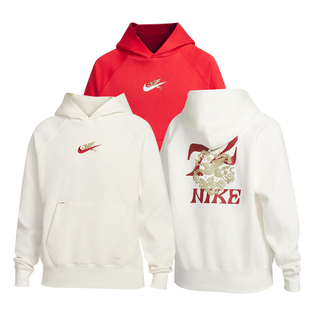 Nike Sportswear 新年限定 馬年 帽T 米白 / 紅 IQ3707-133 / IQ3707-657