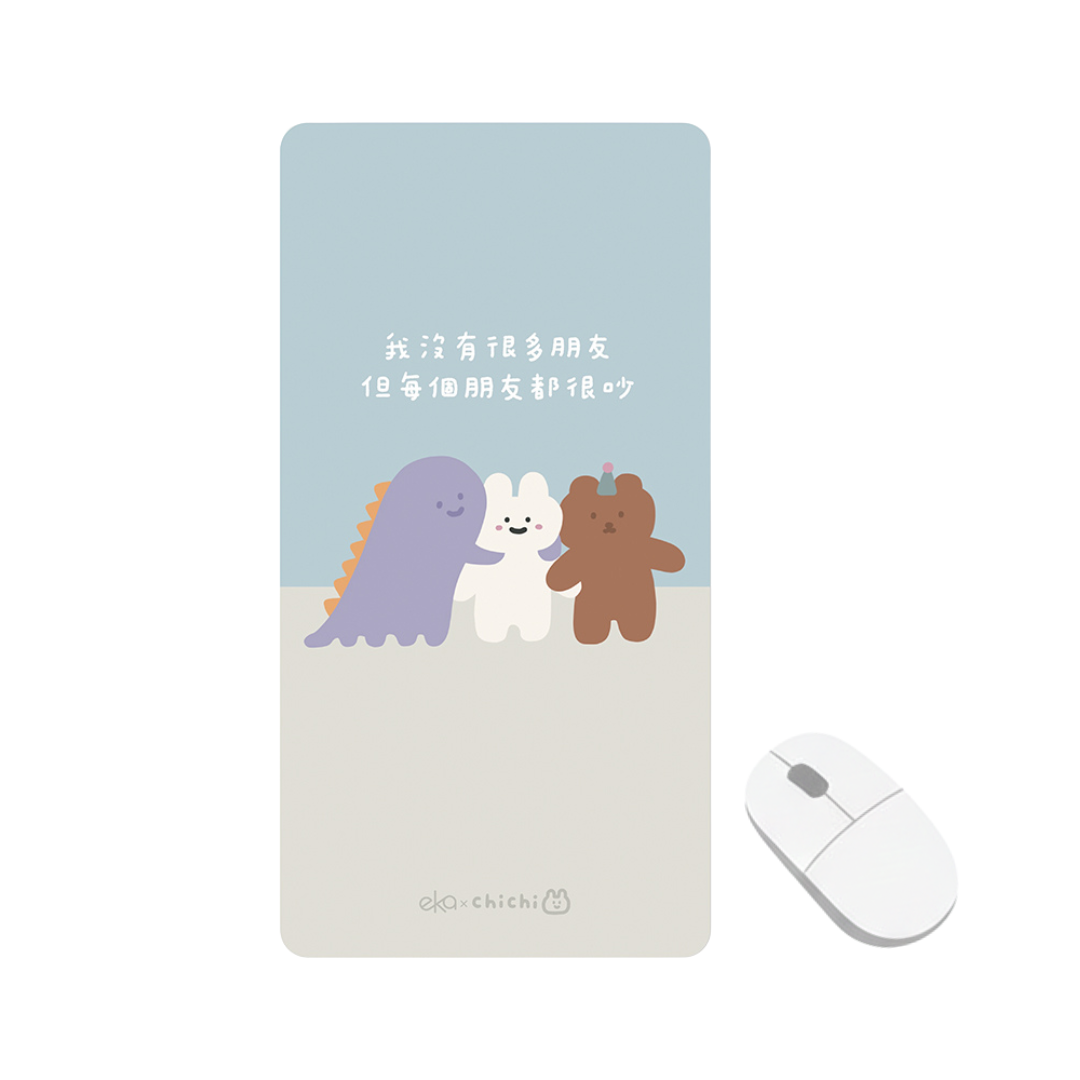 【ekax x 87小兔】三合一多功能滑鼠墊 標準尺寸-吵鬧好朋友