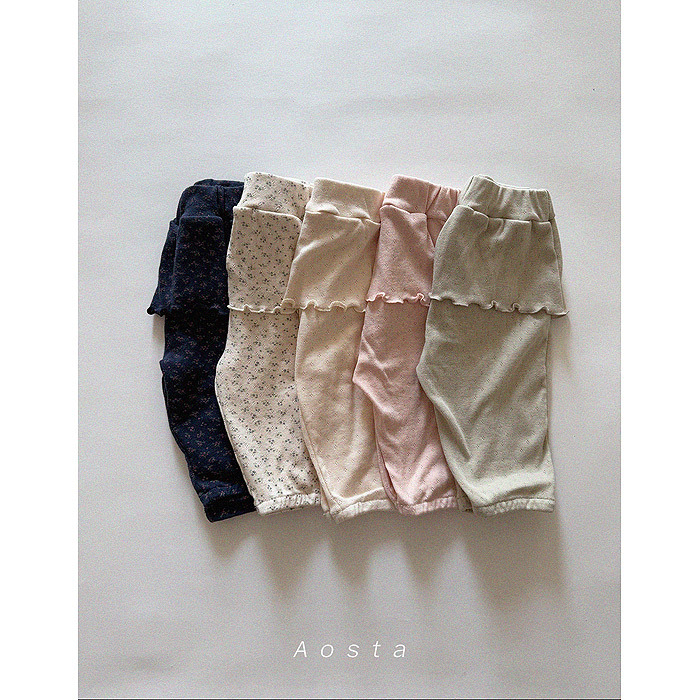 正韓春aosta 五色木耳圍裙拼接假兩件褲
