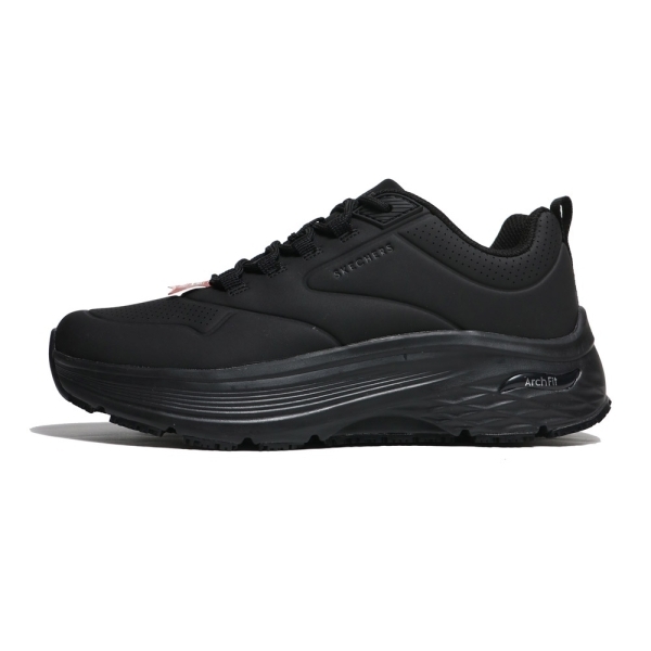 SKECHERS 休閒鞋 MAX CUSHIONING ARCH FIT 全黑 防滑耐油 工作鞋 女 108112BLK