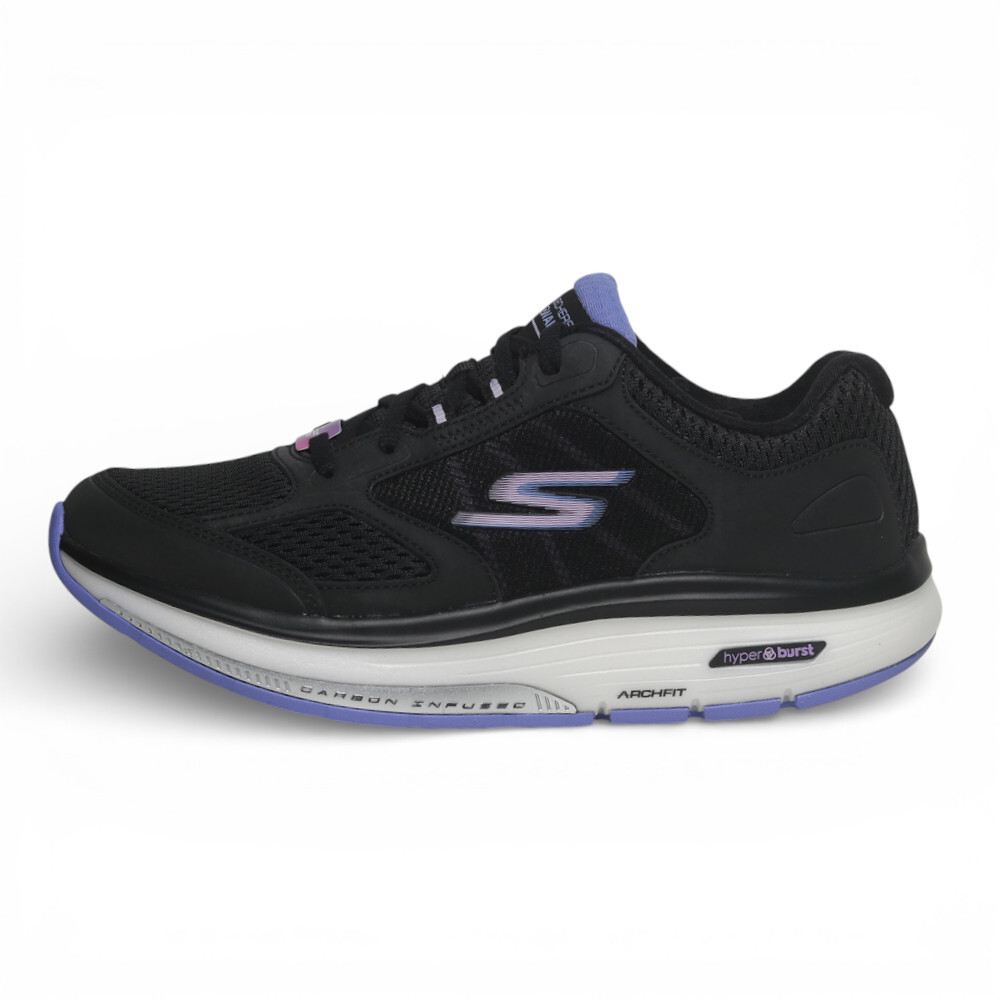 SKECHERS 健走鞋 GO WALK WORKOUT WALKER 黑紫色 寬楦款 女 125025WBKLV