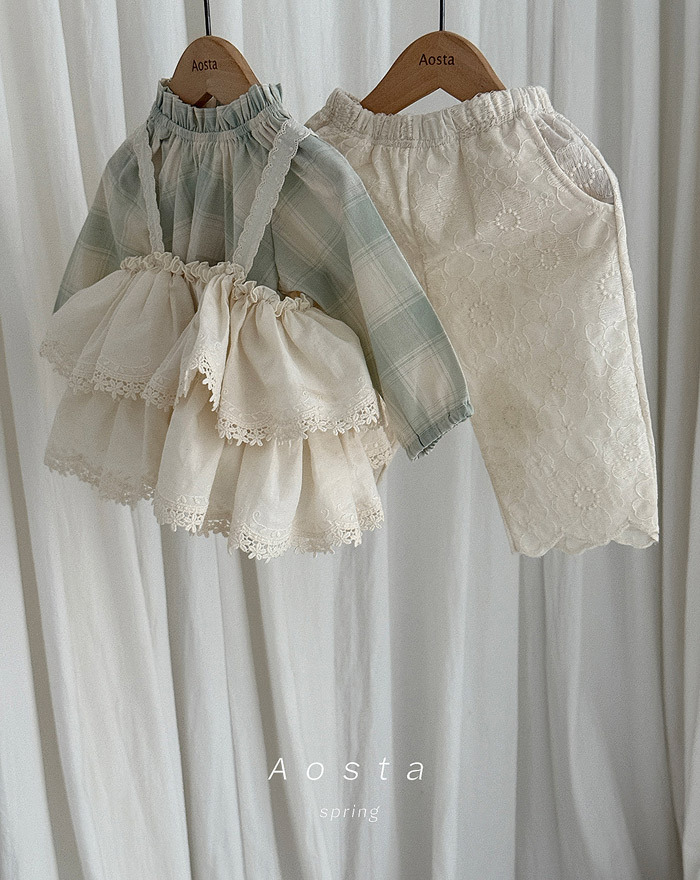 正韓春aosta 兩色法式鄉村褲