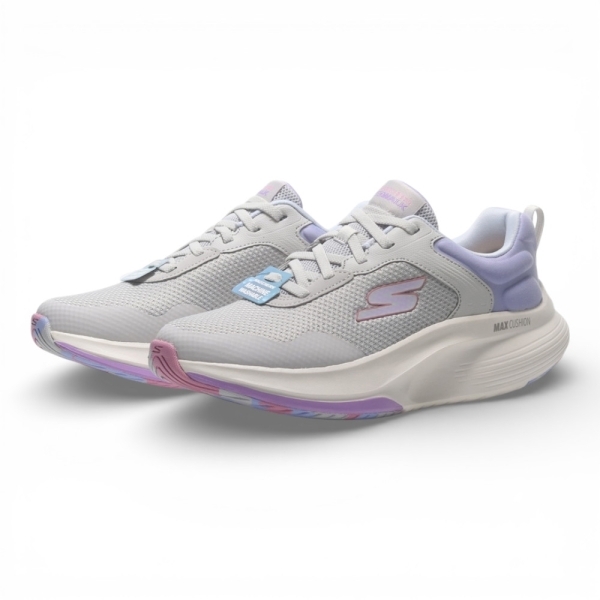 SKECHERS 健走鞋 GO WALK MAX CUSHIONING 灰紫 緩震 免綁帶 女 125055GYLV