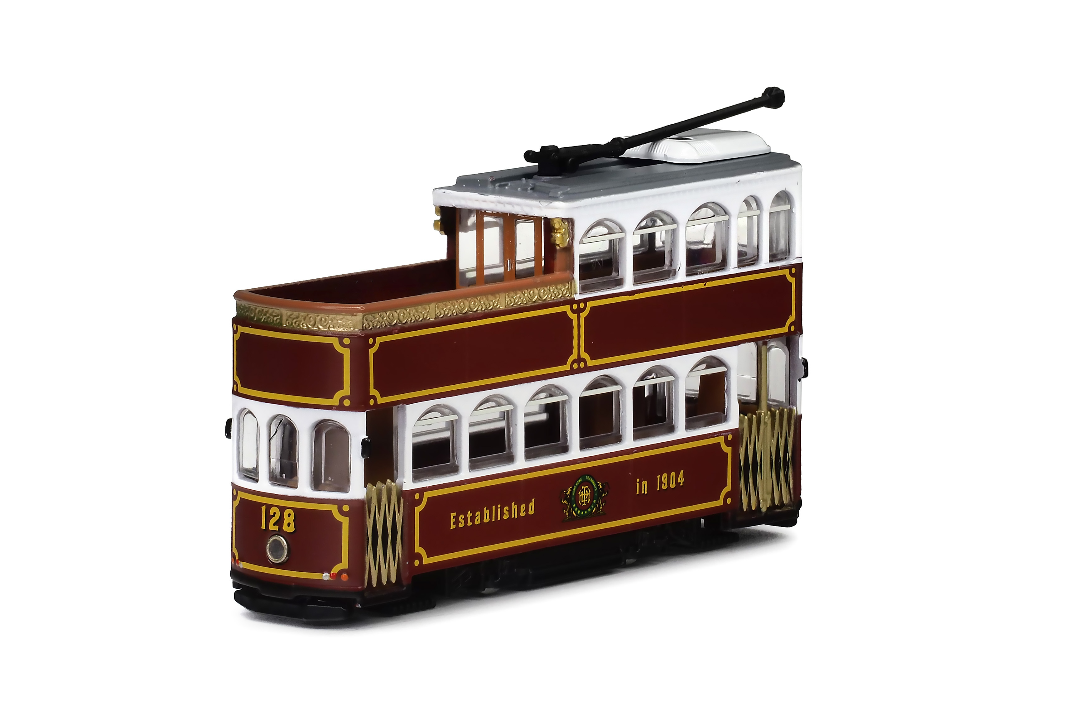 TT12009 1:120 香港電車-紅色古典電車 (車隊:128)