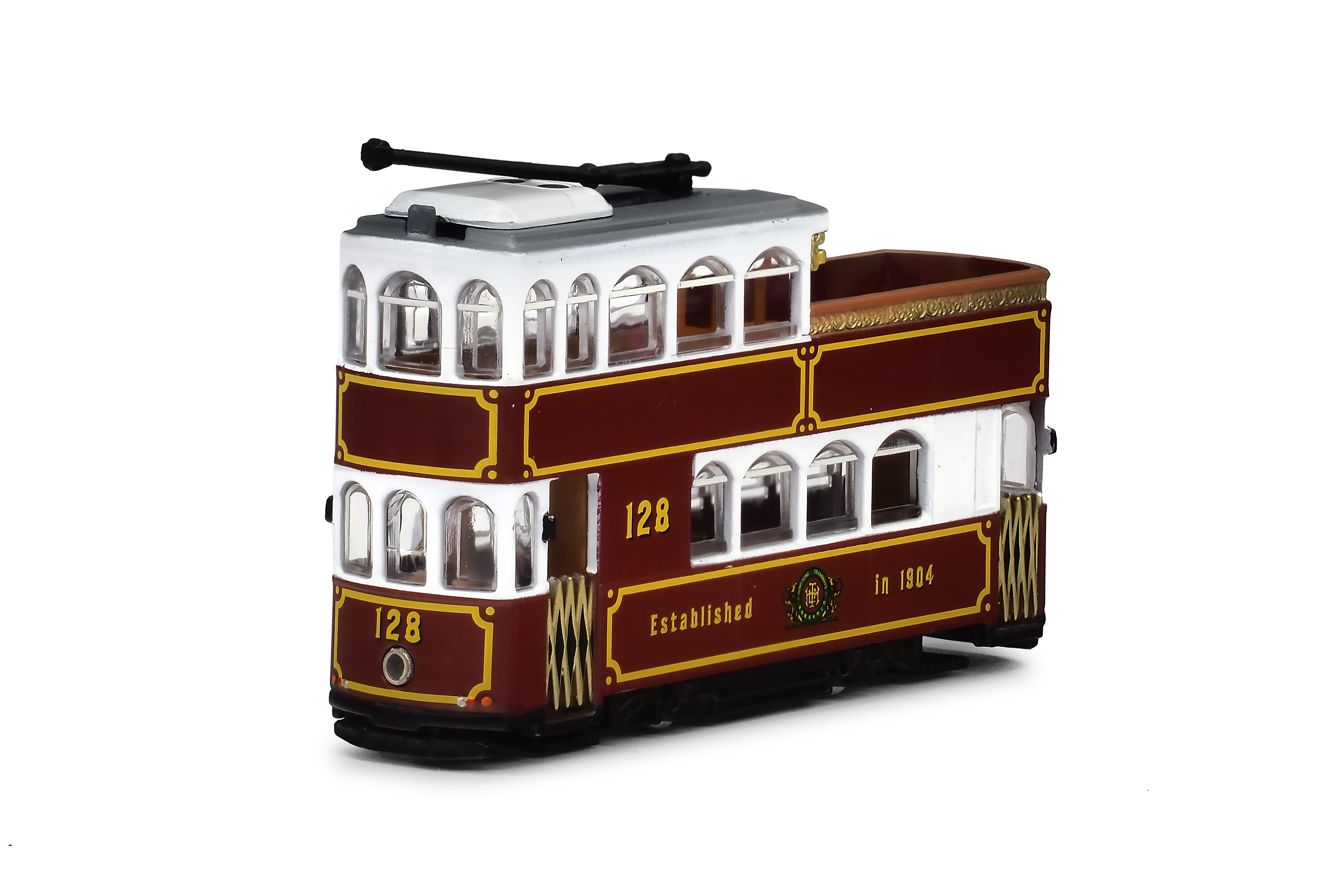 TT12009 1:120 香港電車-紅色古典電車 (車隊:128)
