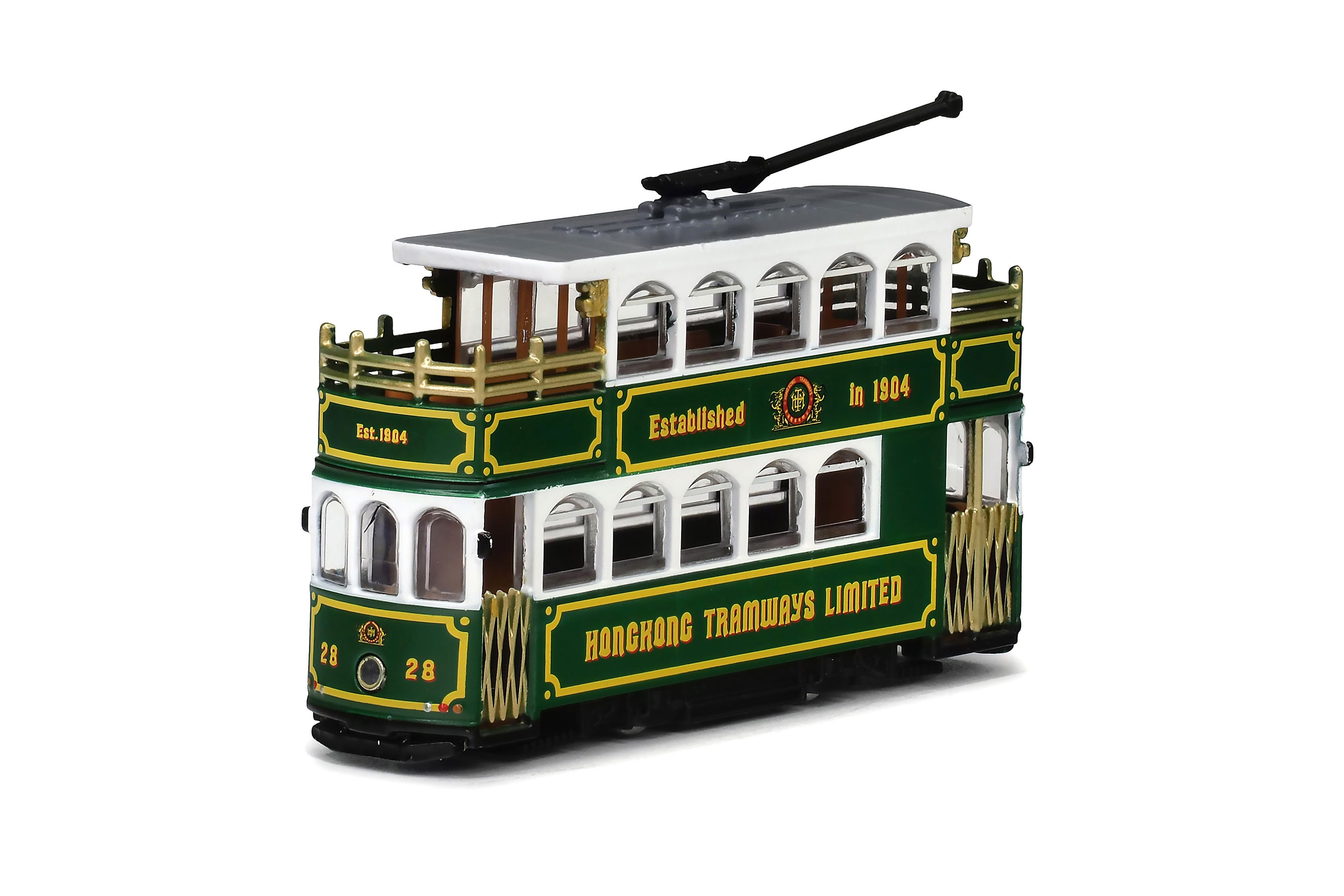 TT12008 1:120 香港電車-綠色古典電車 (車隊:28)