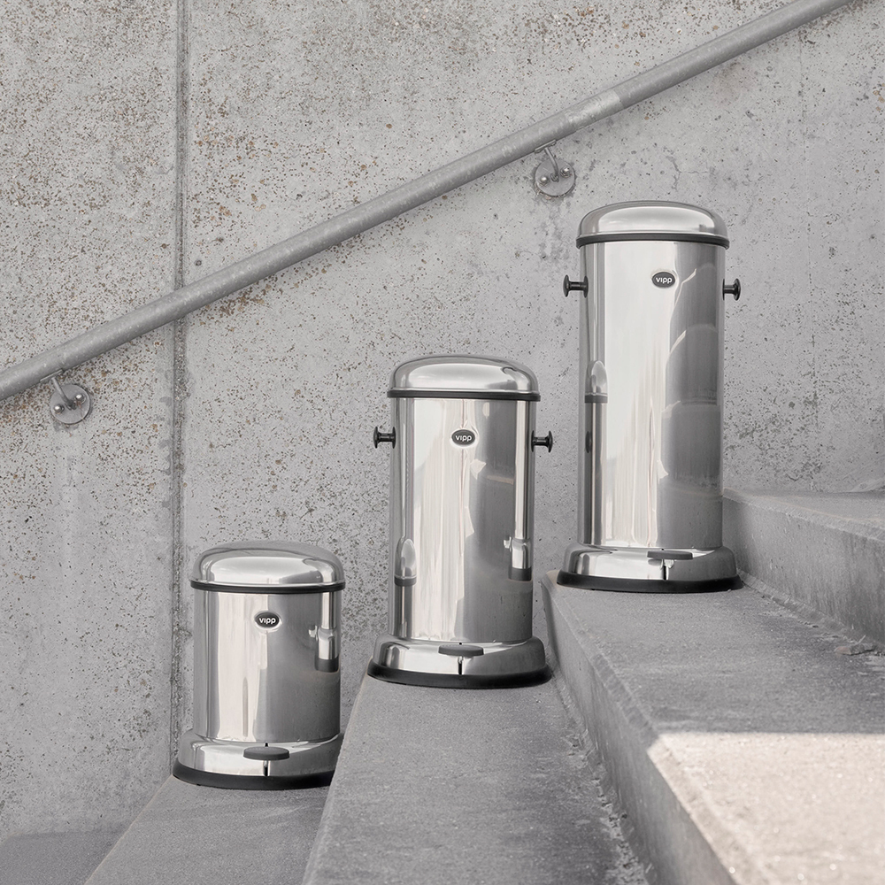 VIPP Kitchen Bin 17, 30L / Stainless Steel