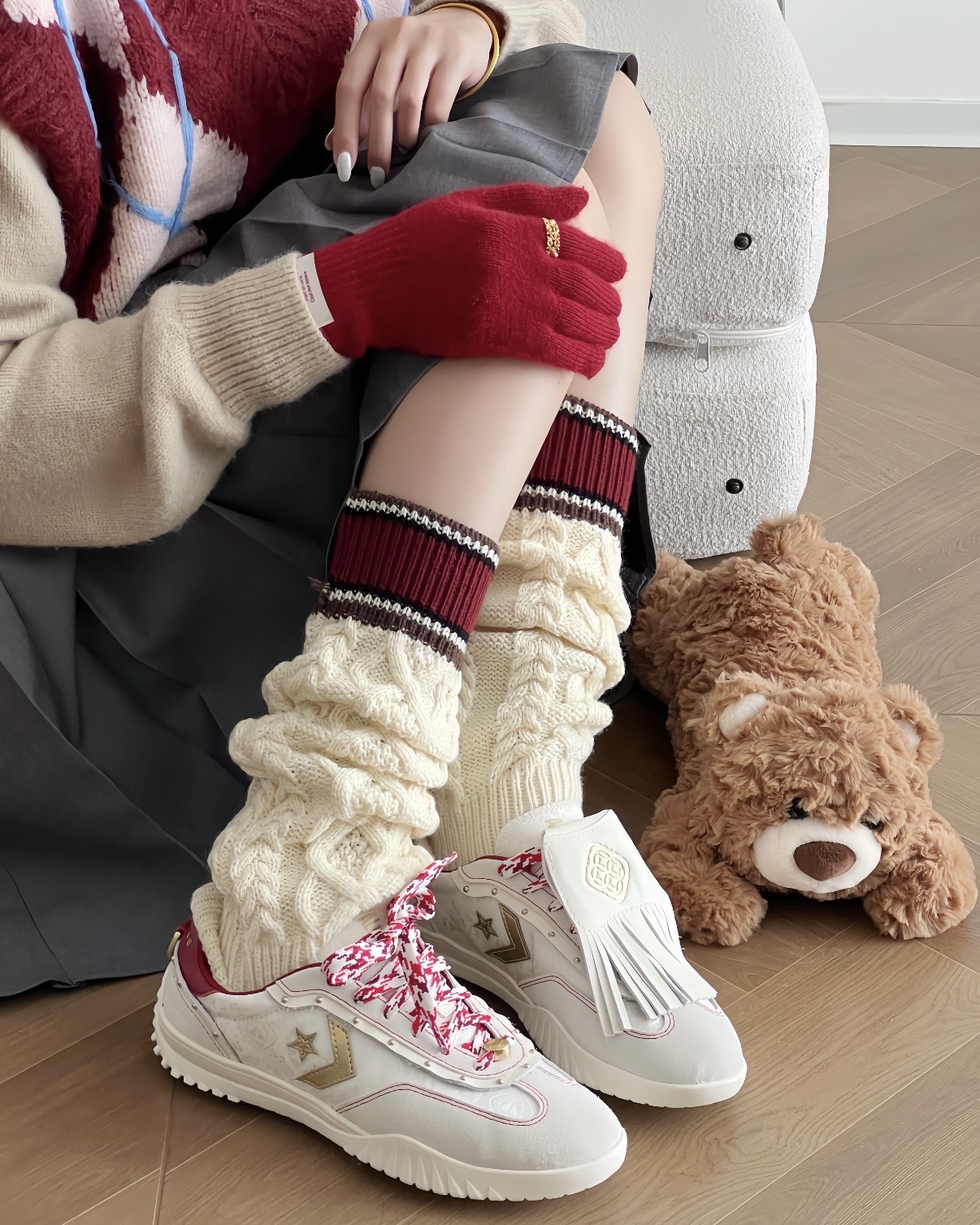 CONVERSE RUN STAR TRAINER 2026年 馬年限定 奶油白 酒紅 金色 流蘇 流星鞋 男女鞋 A19073C / 調貨