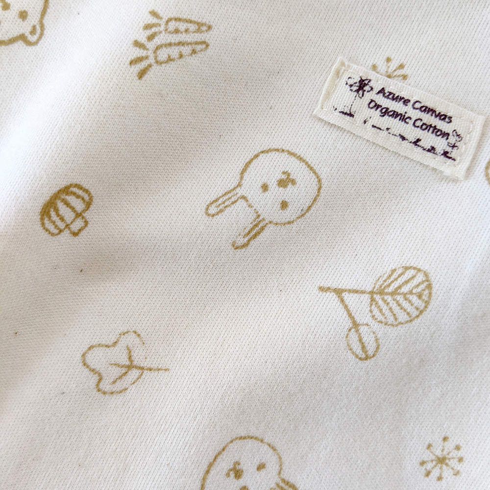 有機棉幼兒柔適長袖連身衣-熊兔 | 藍天畫布有機棉