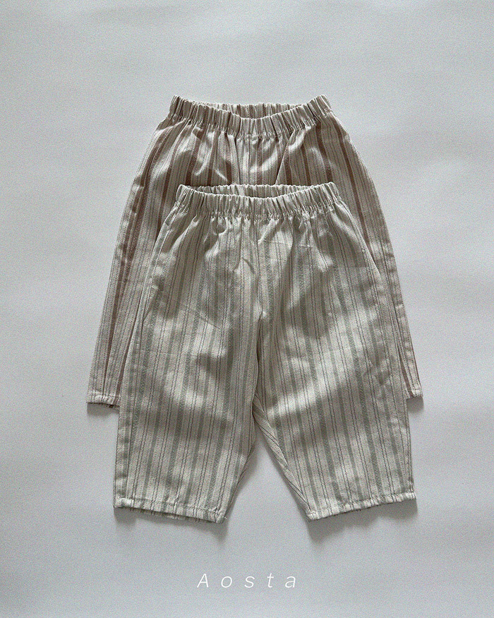 正韓春aosta 兩色日系直條褲