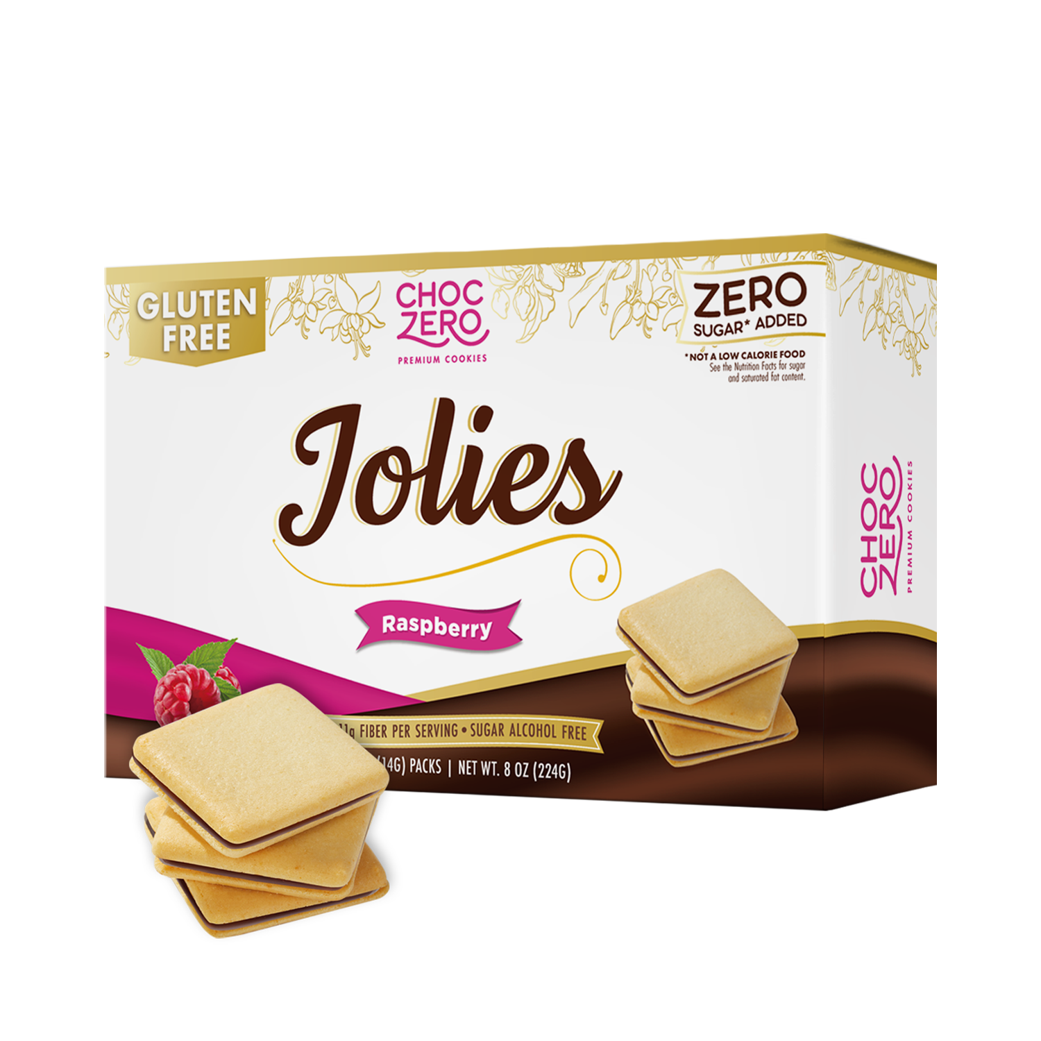 Choczero Jolies 低碳 覆盆子朱古力夾心曲奇 #無麩質 #無添加糖