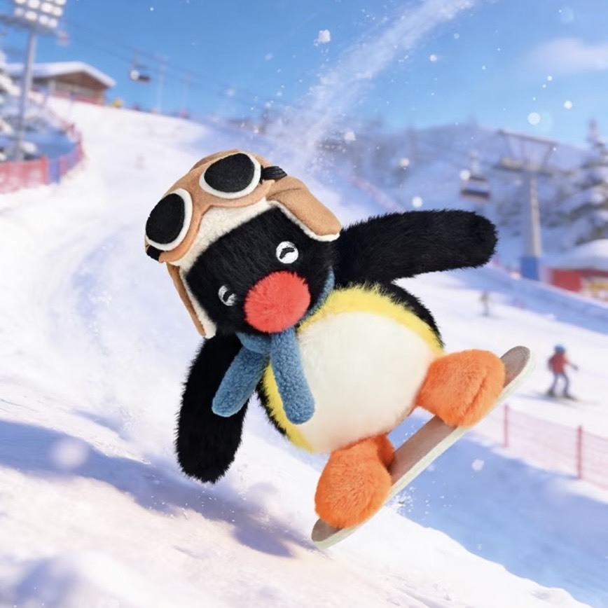 PINGU 企鵝家族 冬天系列 吊飾玩偶
