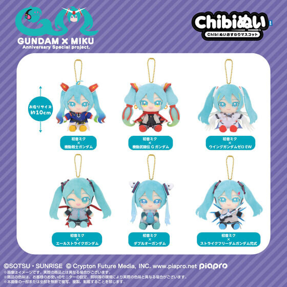 245086 Pbandai 預訂 2026/8月 Chibiぬいおすわりマスコット 初音ミク×機動武闘伝Gガンダム