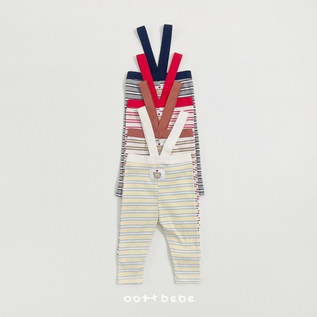 韓國🇰🇷OOTTBEBE 條紋寶寶吊帶褲(BEBES-M)